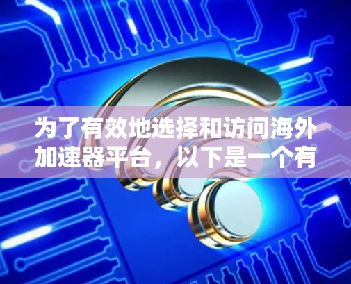 为了有效地选择和访问海外加速器平台，以下是一个有条理的步骤指南