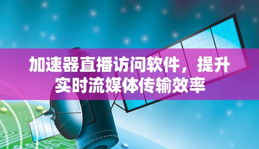 加速器直播访问软件，提升实时流媒体传输效率