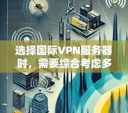 选择国际VPN服务器时，需要综合考虑多个因素，包括服务器的位置、安全性、速度、可靠性以及是否符合你的使用需求。以下是一些常见的国际VPN服务器选择建议