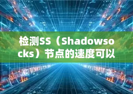 检测SS(Shadowsocks)节点的速度可以通过以下步骤进行 检测SS(Shadowsocks)节点的速度可以通过以下步骤进行